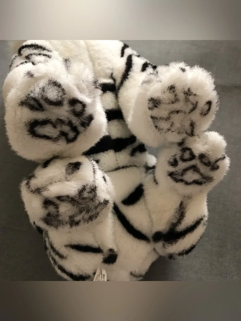 Six Flags Park Plush White Tiger Stuffed Animal Toy